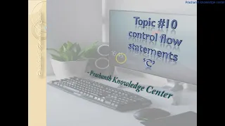 10 control statements in C language