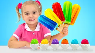 Alicia aprende los colores con slimes