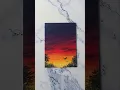 easy way to paint a sunset acrylic painting for beginners