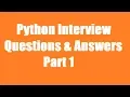 python interview questions and answers - basics