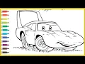 Lightning McQueen Coloring Pages for Kids Disney Cars Drawing Coloring Easy Car Coloring