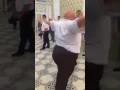 Dancing of obese man