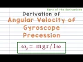 Derivation of angular velocity of gyroscope precession