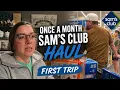 First Sam s Club Haul Once a Month Large Family Grocery Shopping