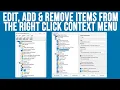 Edit Add and Remove Items from the Windows Right Click Context Menu