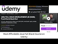 Most Affordable Java Full Stack Course on Udemy with 4 5 Rating LEARN JAVA FULL STACK DEVELOPMENT