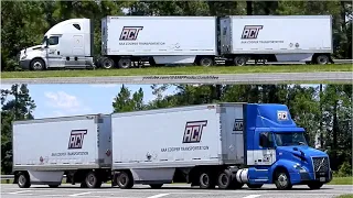 Blue Volvo AAA Cooper Double Trailer Truckspotting 61824
