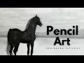 Easy Pencil Drawing of a Horse Silhouette Full Beginners Tutorial