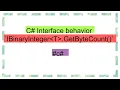 C Interface behavior IBinaryInteger T GetByteCount