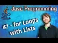 Java Programming Tutorial 47 - for Loops with Lists How to Modify Each Element
