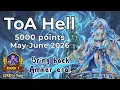ToA Hell 5000 Points May June 2026 Rank 1 Asia Summoners War