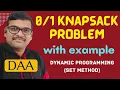 22 - Knapsack Problem Explained Dynamic Programming Approach DAA with Example Table DAA