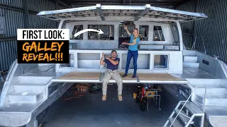 First Look at Our Galley – We’re SPEECHLESS 🤯 (Aluminum Catamaran Build Pt. 36)