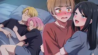 【ストーリー編】仲良し4人組でお泊まり会をした結果…「眠れない夜」【アニメ】【漫画】
