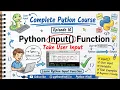 Python User Input in Hindi input Function Explained with Real Coding Examples Episode 10