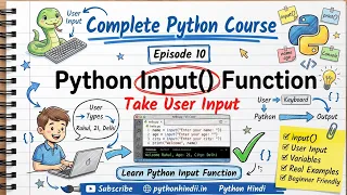 Python User Input in Hindi input Function Explained with Real Coding Examples Episode 10