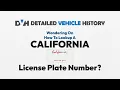 How to Use License Plate Lookup California California Plate Number Search