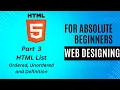 Master HTML Lists in Minutes Ordered Unordered Definition Lists Explained