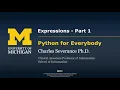 Programming for Everybody Getting started with Python - Lecture 5 Variables and Expressions-1