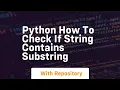 Python how to check if string contains substring