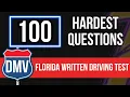 Florida DMV Written Driving Test 2026 100 Hardest Questions