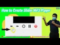 MP3 Player Song Position Slider Python Tkinter GUI