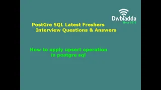 How to apply upsert operation in postgre sql PostgreSQL Tutorial