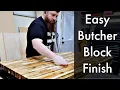 how to finish a butcher block counter top