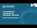 The Definition and Scope of Academic Advising Global Advising Week 2026