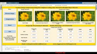 Image Compression Using Huffman Coding DCT Haar Wavelet and Modified Haar Wavelet Matlab Project