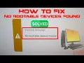 How to fix Warning Message No Bootable Devices Found on Dell Computer