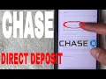 Chase Bank Direct Deposit Instructions