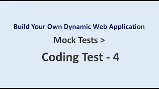 Coding Test 4 Mock Tests Build Your Own Dynamic Web Application NxtWave