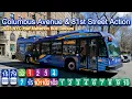 NYCT MTA Bus Action Columbus Av 81st Q32 M15 103 BxM1-10 More