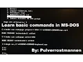 Learn basic commands in MS DOS