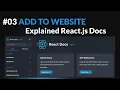 Add React to a Website - Explained React js Docs