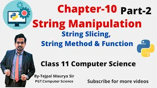 Chapter 10 String Manipulation Part 2 Class 11 Computer Science With Python Programming