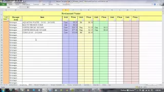 Using Excel for Recipe Costing and Inventory Linking