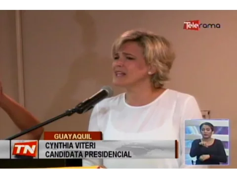 PSC y MDG oficializaron candidatura presidencial de Cynthia Viteri