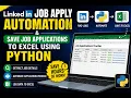 LinkedIn Job Apply Automation Save Job Applications to Excel Using Python
