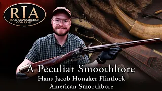 An odd flintlock smoothbore muzzleloader Hans Jacob Honaker Attributed American Longrifle RIA