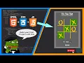 Tic Tac Toe Game using HTML CSS JavaScript - Simple Project