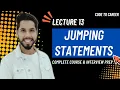 Lecture 13 - Jumping Statements Java Complete Course in Hindi Beginner to Professional