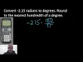 Convert Decimal Radian Measure to Degrees