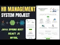 HR Management System Project in Spring Boot React JS MySQL HRMS Java Full Stack Project