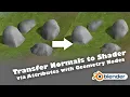 Transfer Normals to Shaders via Attributes with Blender Geometry Nodes - Smooth Mesh Blending