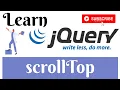 jQuery Lecture - 29 scrollTop Method Tutorial in Hindi Urdu