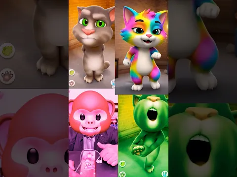 Colourful talking tom cat funny #shorts @tomcatfun