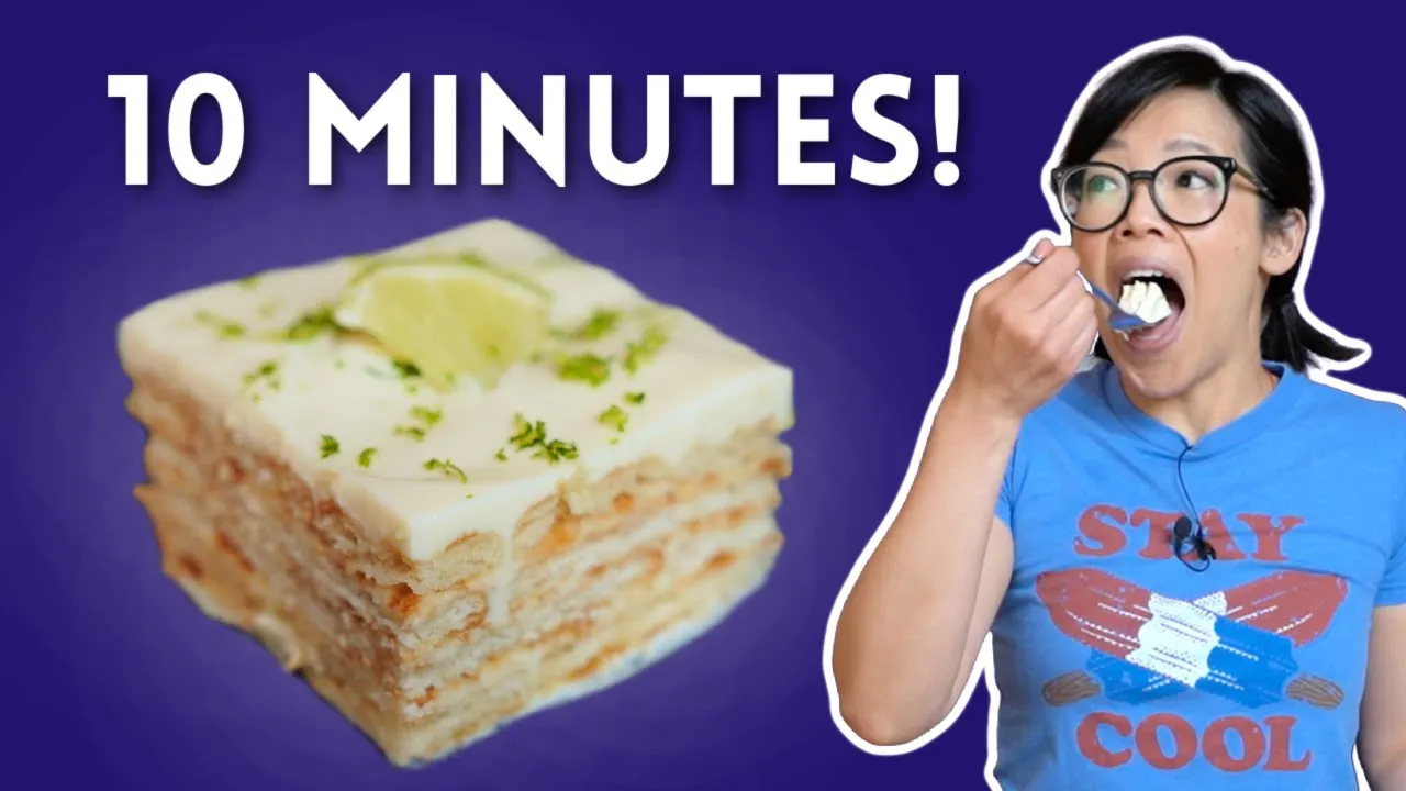 4-Ingredient, 10 Minute Dessert -  NO BAKE Lime Cracker Pie