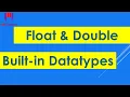 Part 12 C Basic Intro Float and Double Data Types